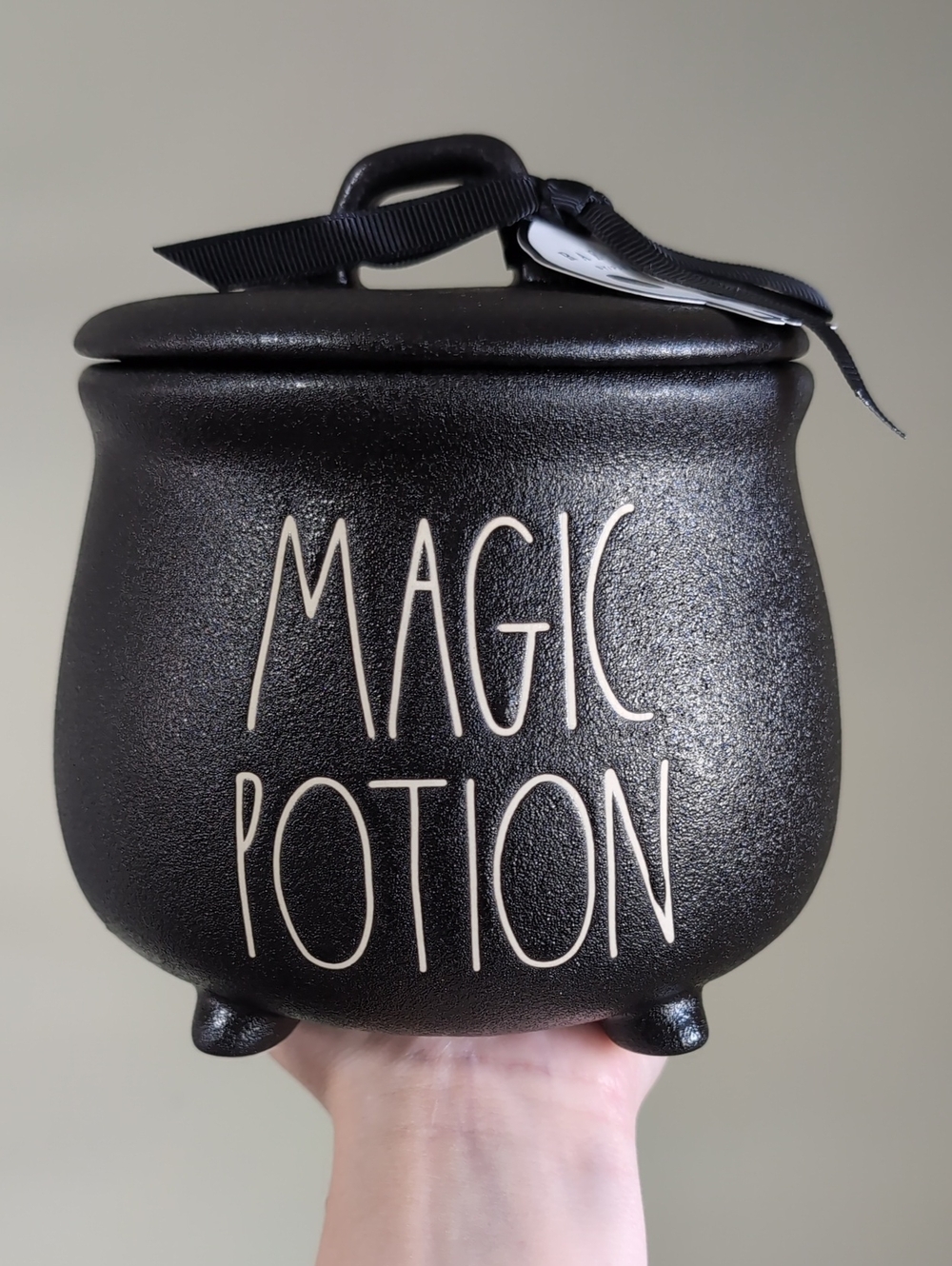 Rae Dunn MAGIC POTION Cauldron Shaped Halloween Canister, Cast Iron Texture 🧙